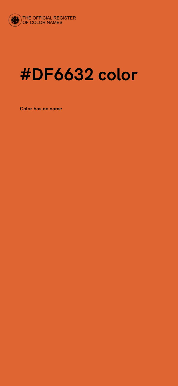 #DF6632 color image