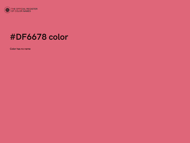 #DF6678 color image