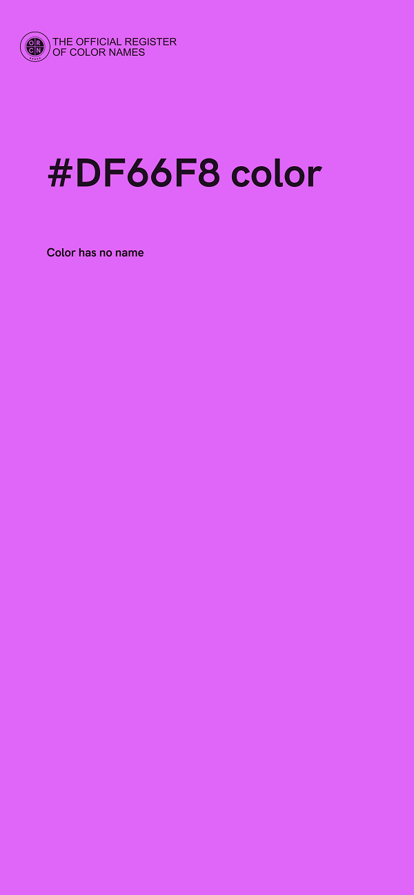 #DF66F8 color image