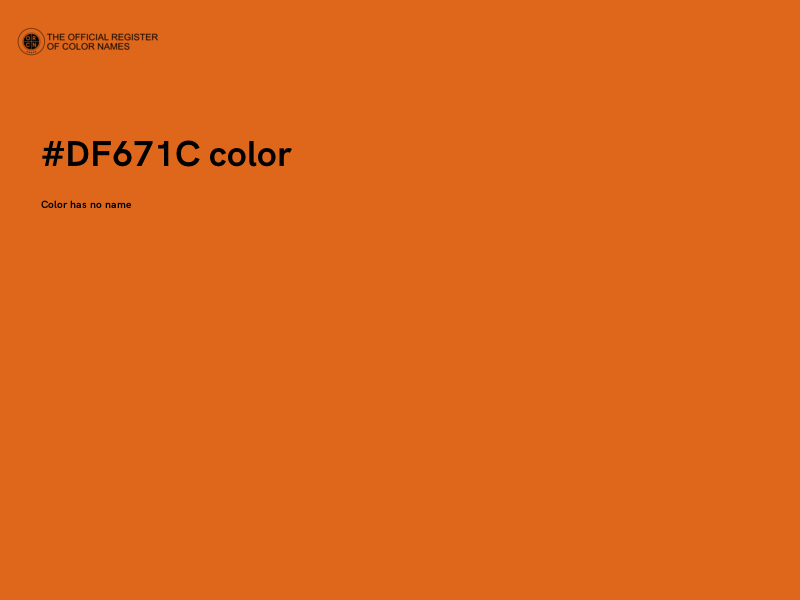 #DF671C color image