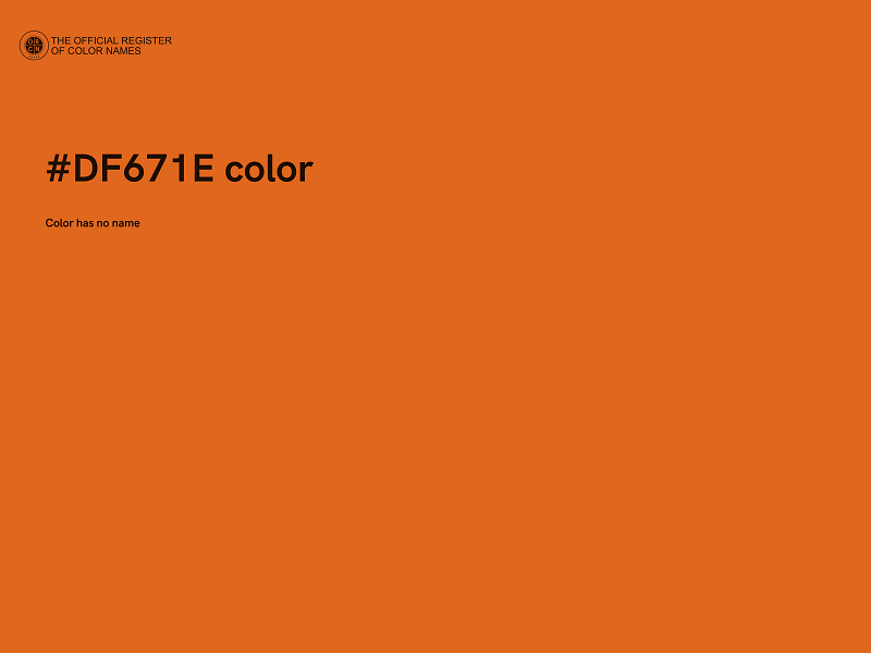 #DF671E color image