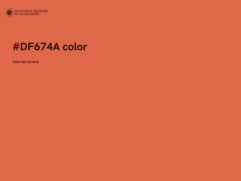 #DF674A color image