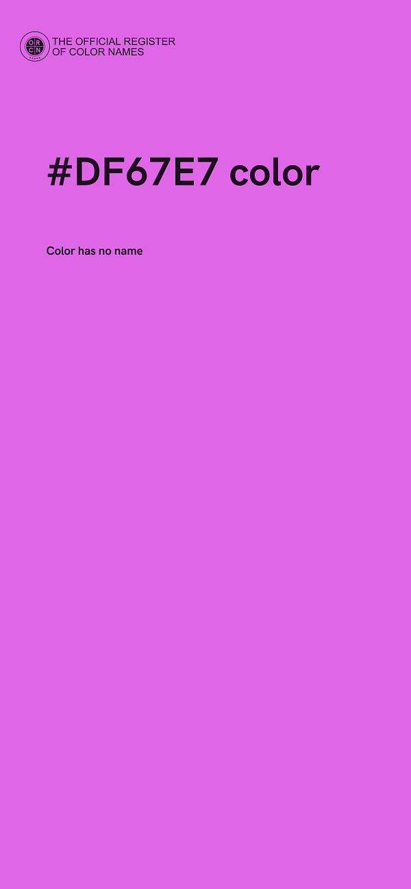 #DF67E7 color image