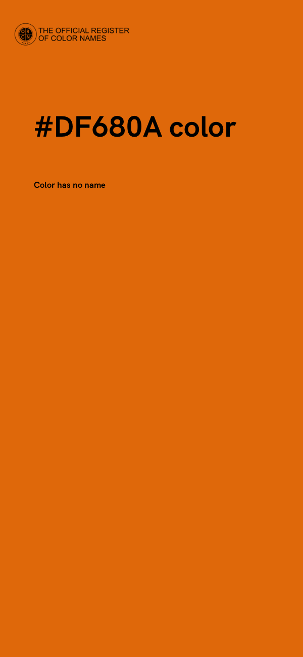 #DF680A color image