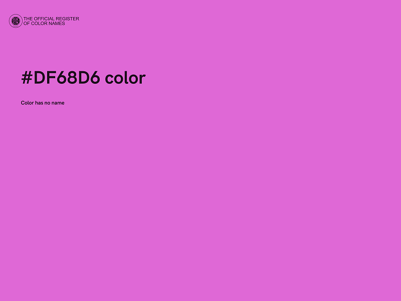 #DF68D6 color image