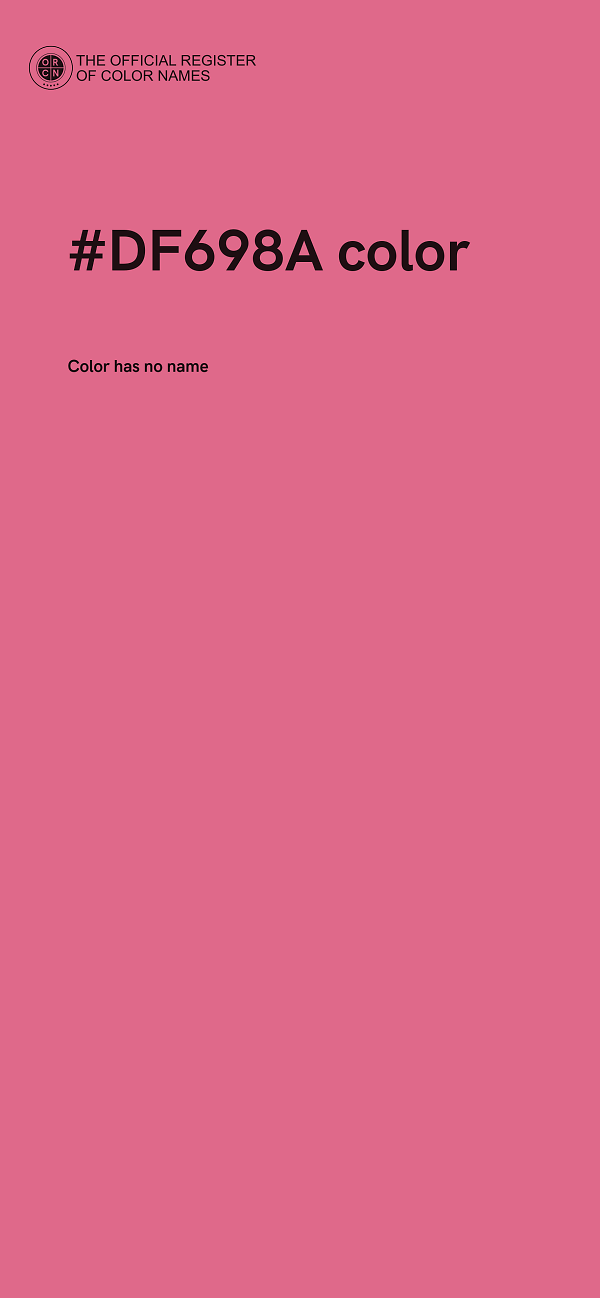 #DF698A color image