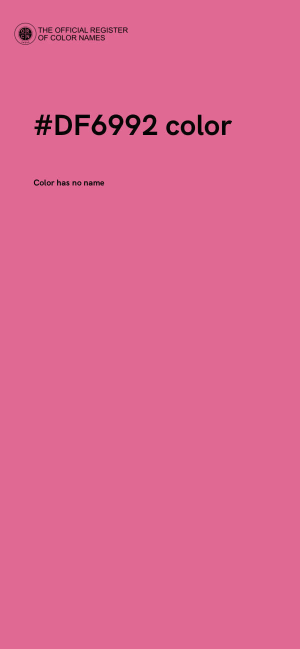 #DF6992 color image