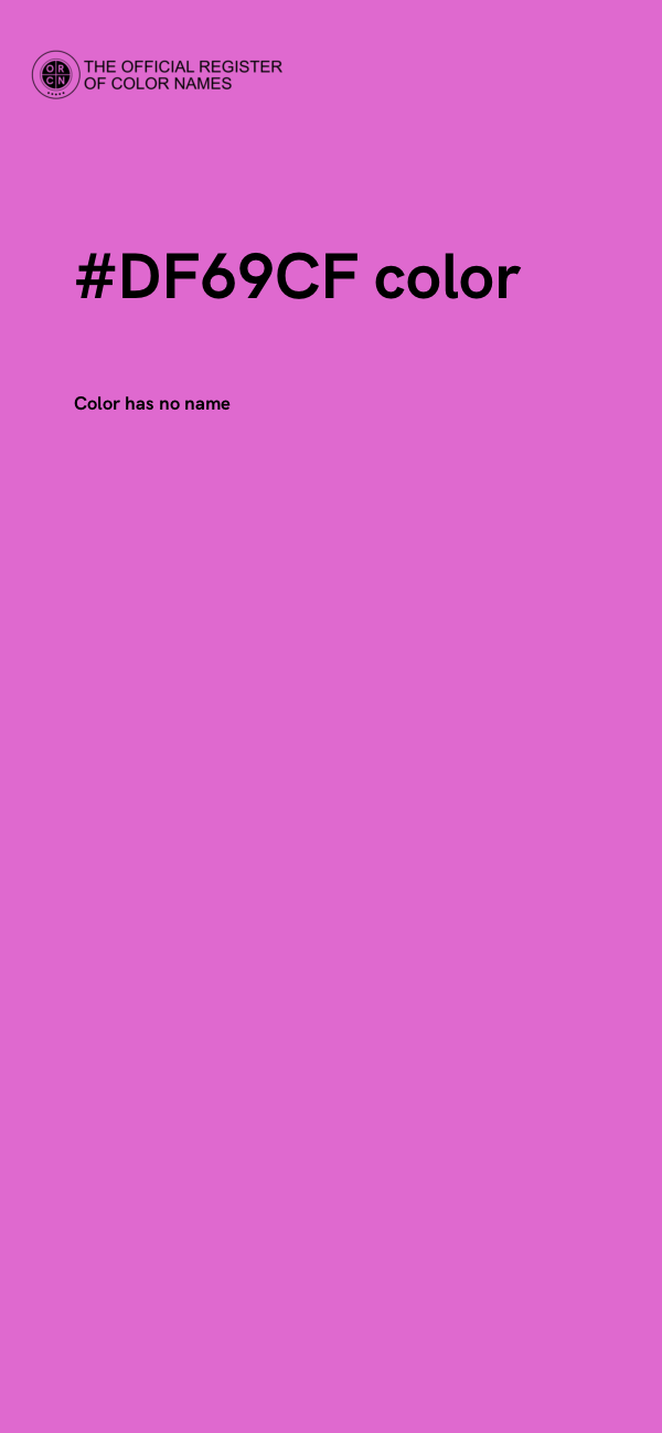 #DF69CF color image