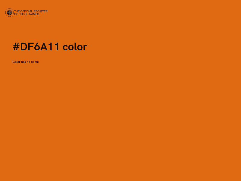 #DF6A11 color image