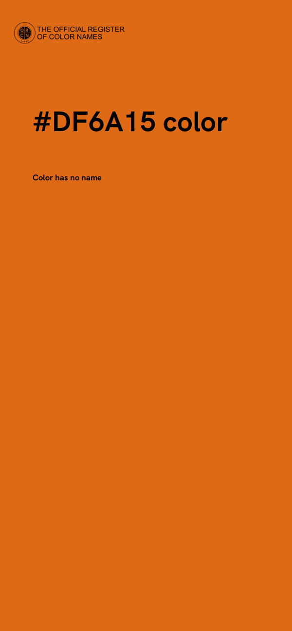 #DF6A15 color image