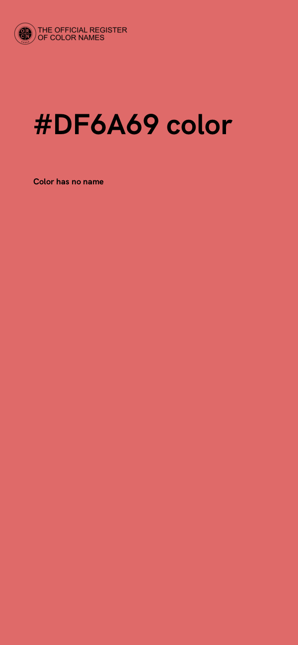 #DF6A69 color image