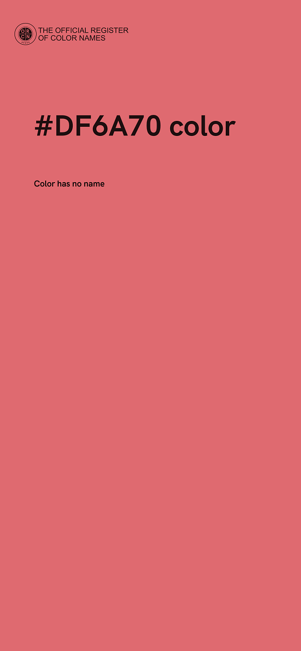 #DF6A70 color image