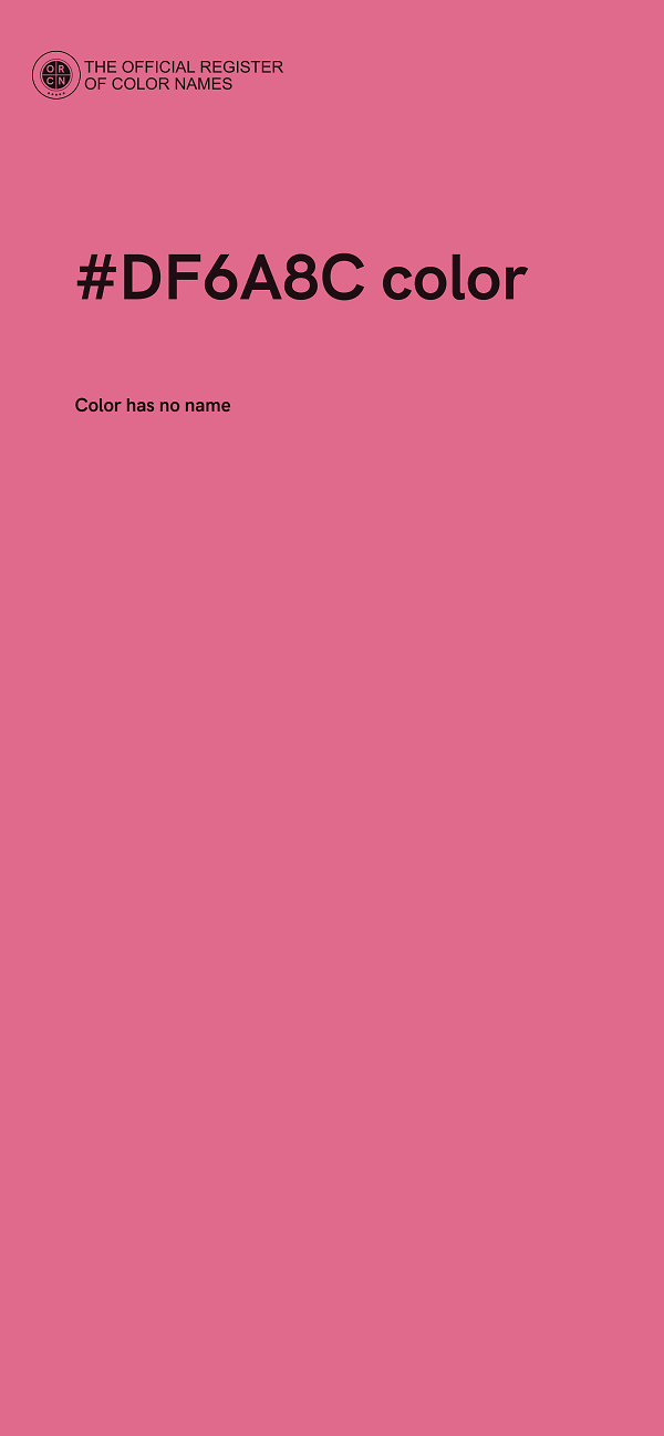 #DF6A8C color image