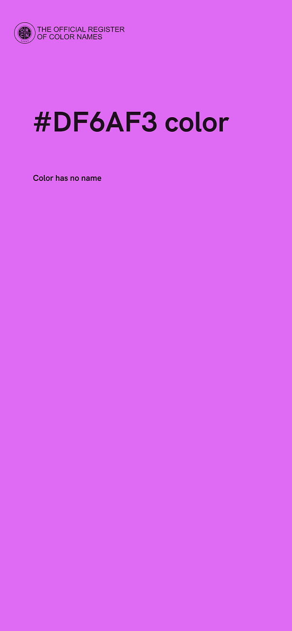 #DF6AF3 color image
