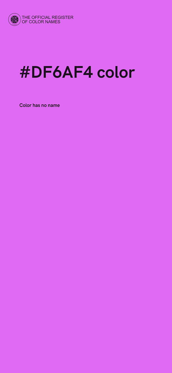 #DF6AF4 color image