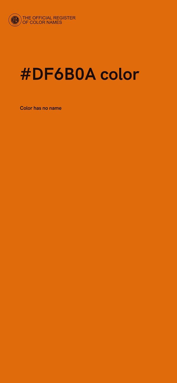 #DF6B0A color image