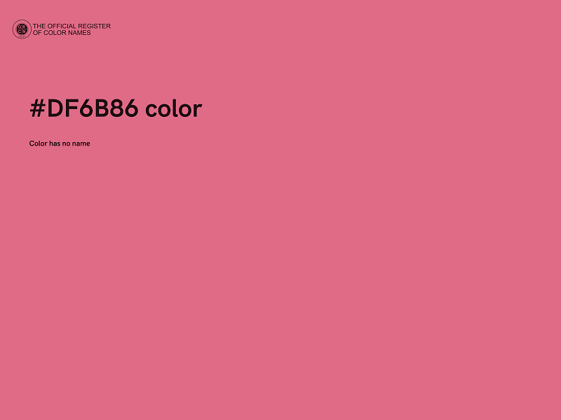 #DF6B86 color image