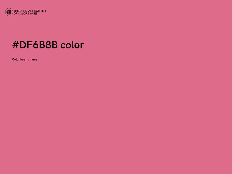 #DF6B8B color image