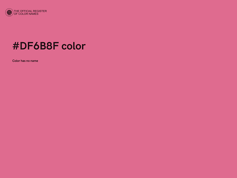#DF6B8F color image