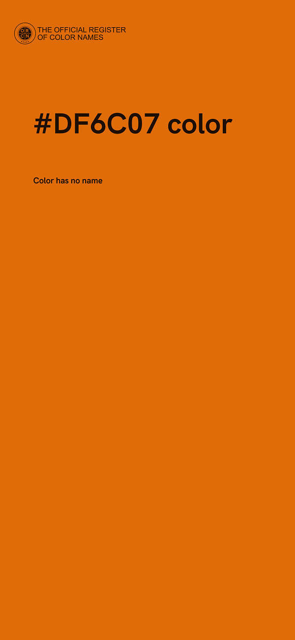 #DF6C07 color image