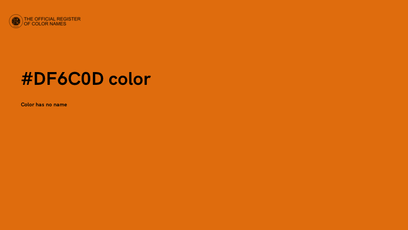 #DF6C0D color image