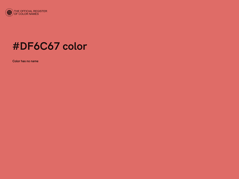 #DF6C67 color image