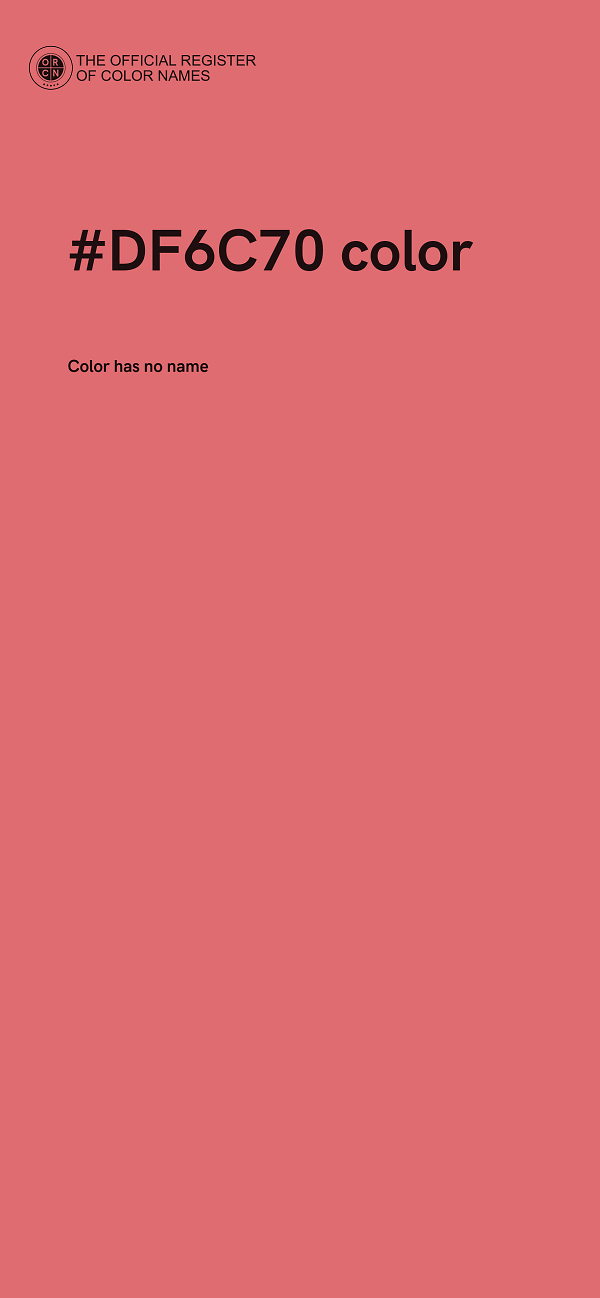 #DF6C70 color image