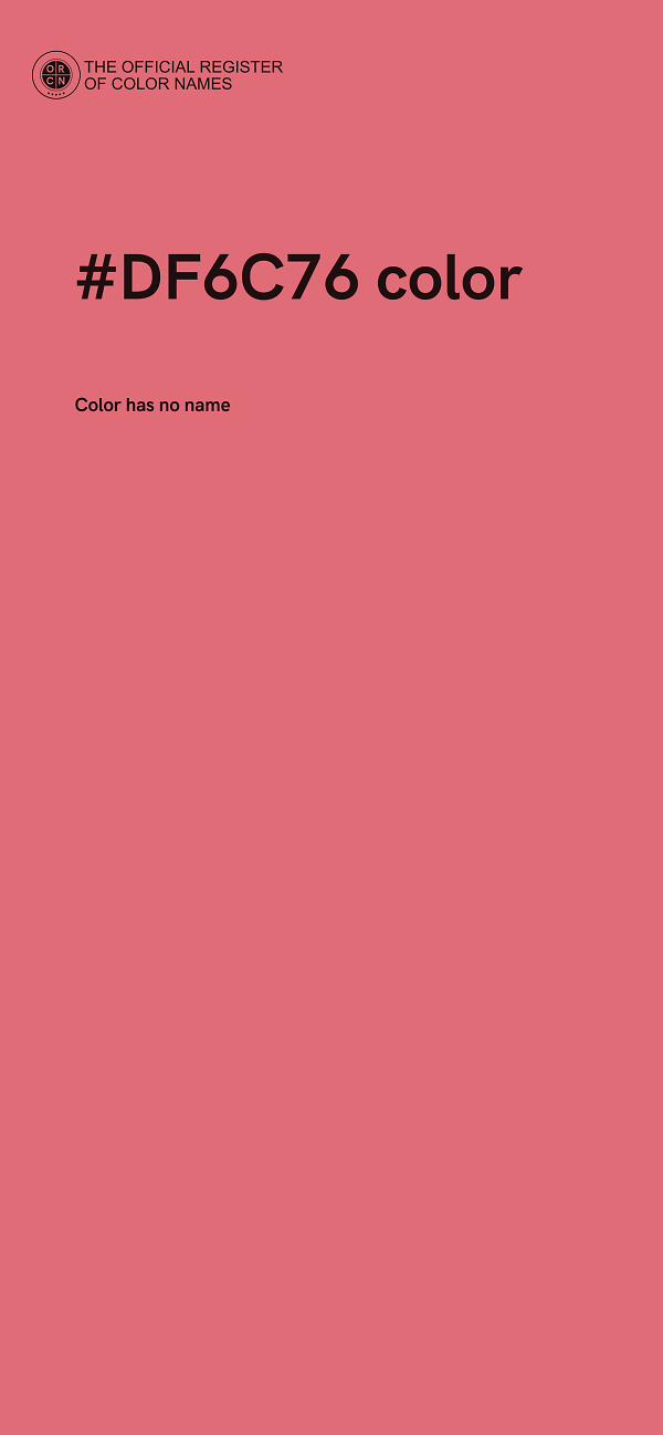 #DF6C76 color image