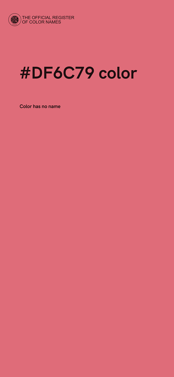 #DF6C79 color image