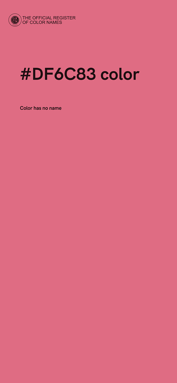 #DF6C83 color image