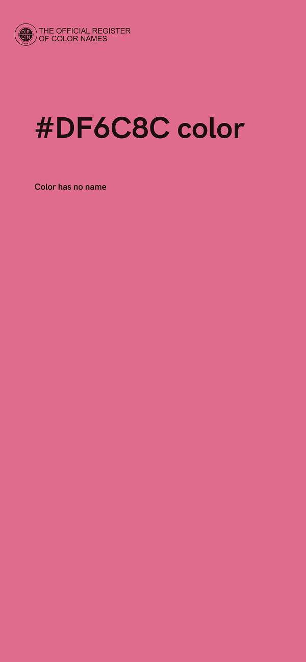 #DF6C8C color image
