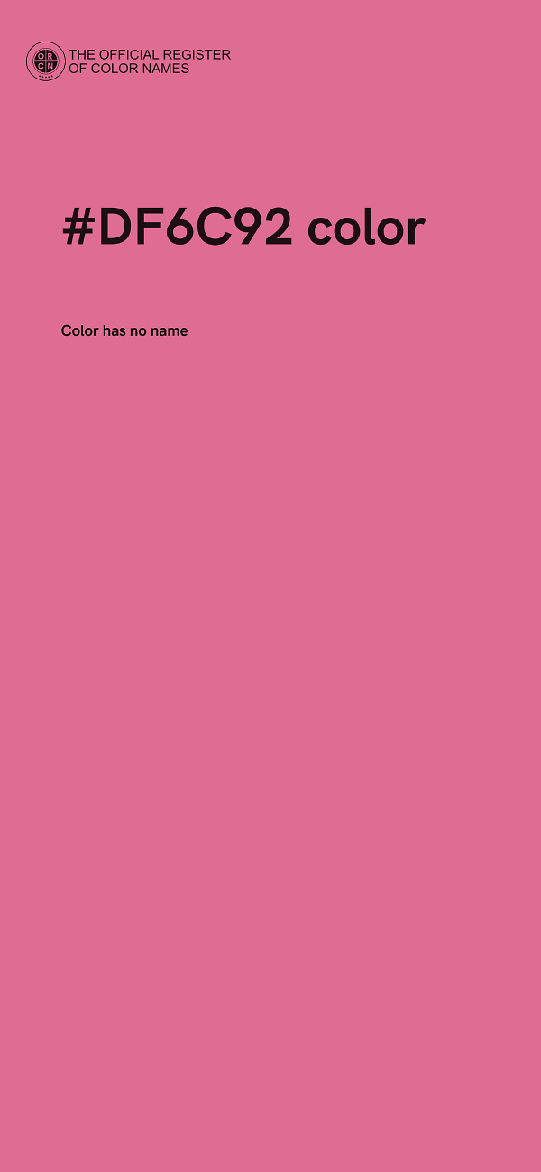 #DF6C92 color image