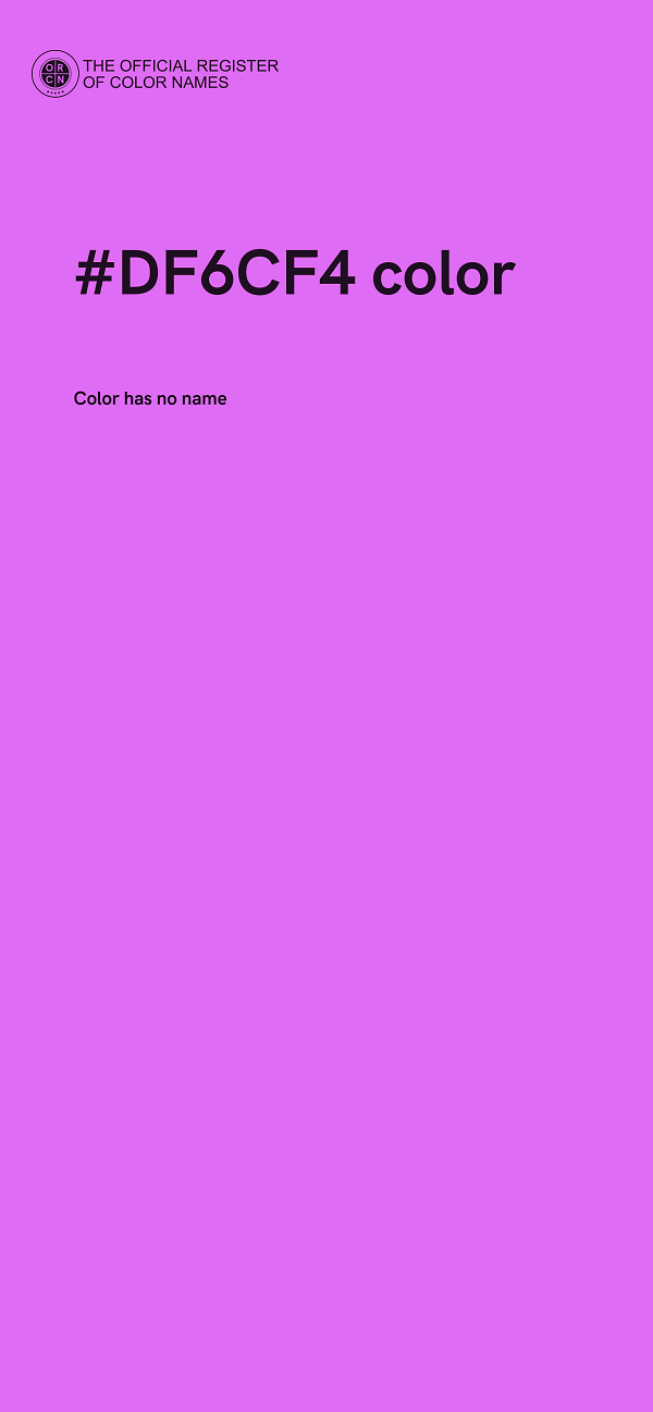 #DF6CF4 color image
