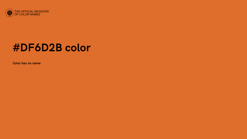 #DF6D2B color image