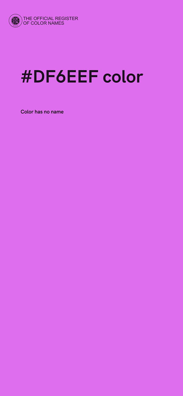 #DF6EEF color image