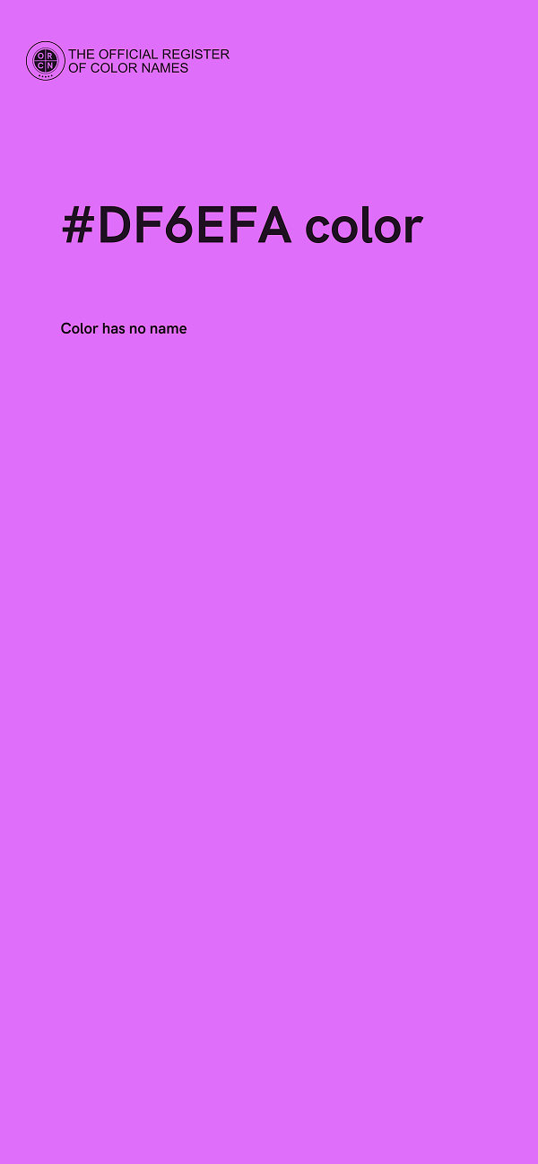 #DF6EFA color image