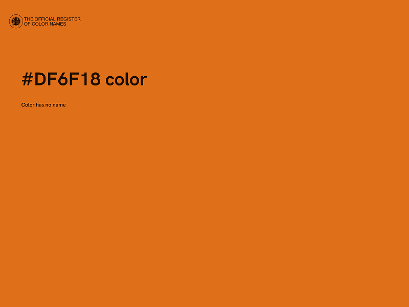 #DF6F18 color image