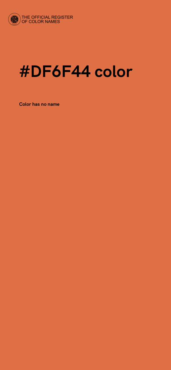 #DF6F44 color image