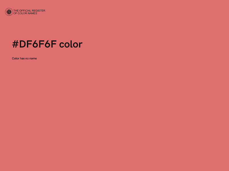 #DF6F6F color image