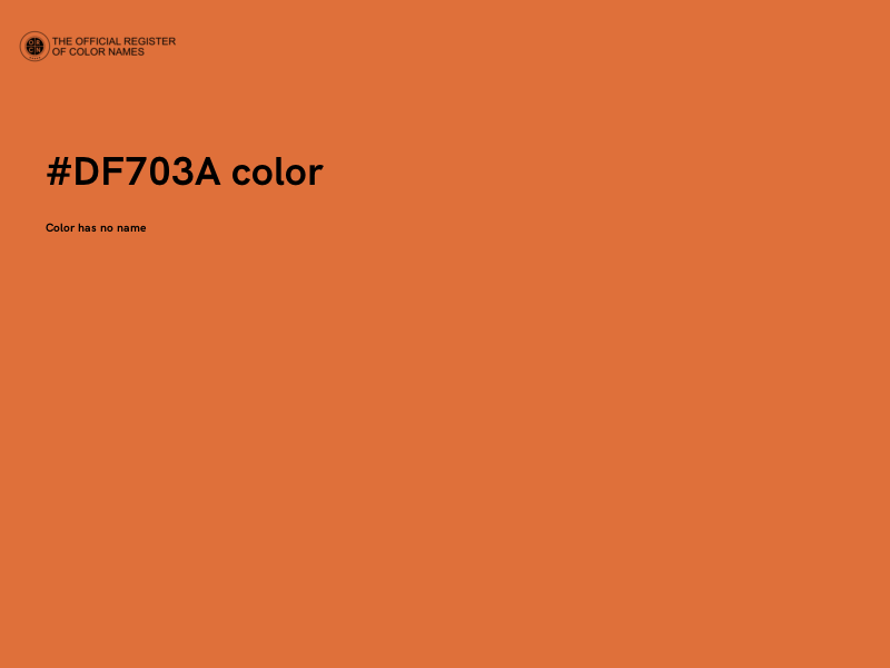 #DF703A color image