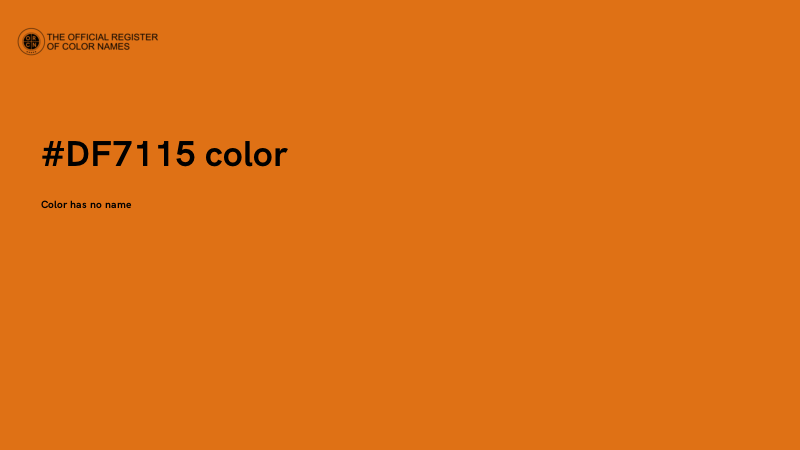 #DF7115 color image
