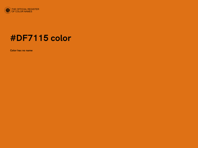 #DF7115 color image