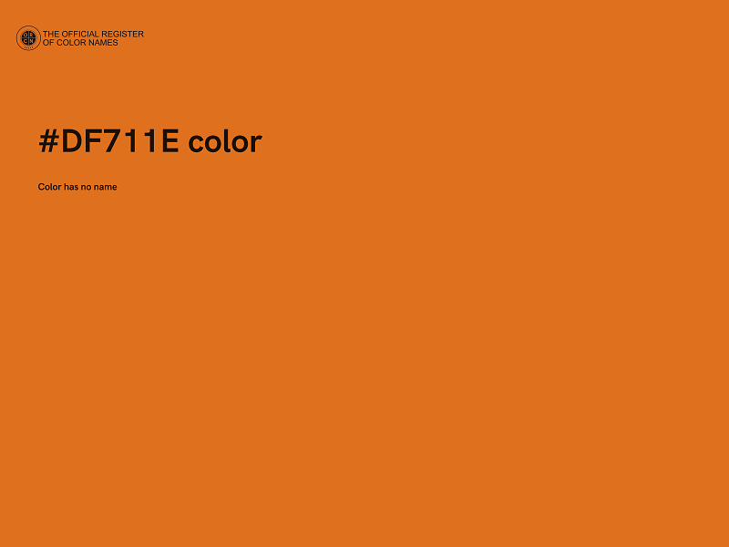 #DF711E color image
