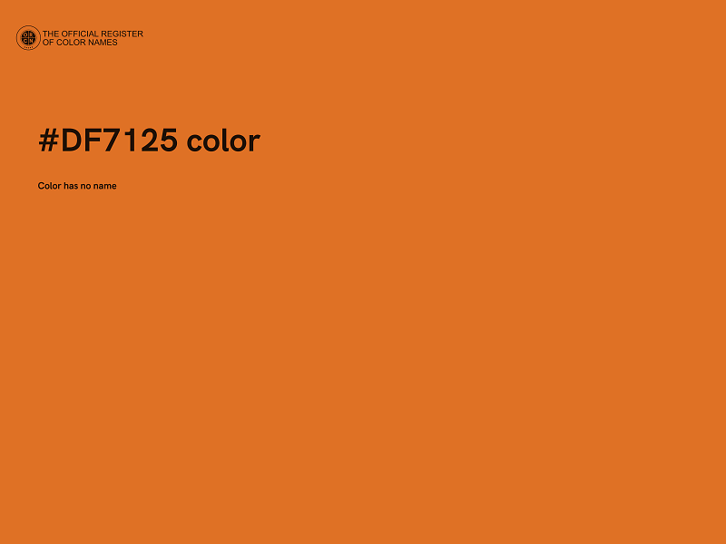 #DF7125 color image