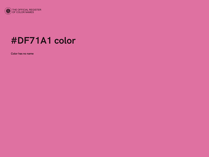 #DF71A1 color image