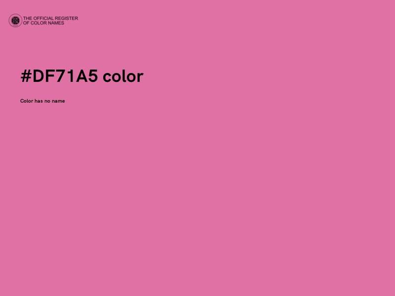 #DF71A5 color image