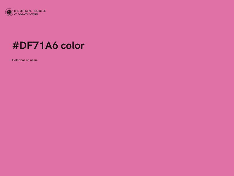 #DF71A6 color image