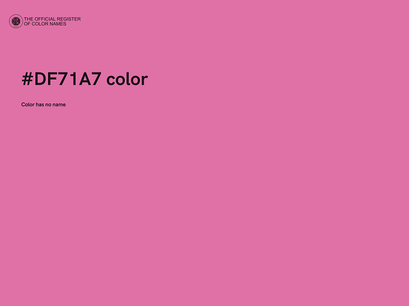 #DF71A7 color image