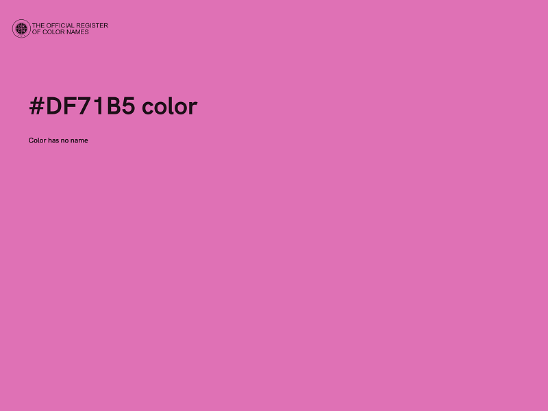 #DF71B5 color image