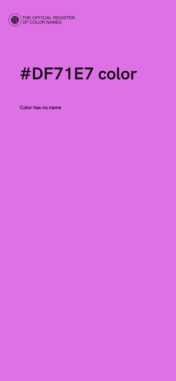 #DF71E7 color image